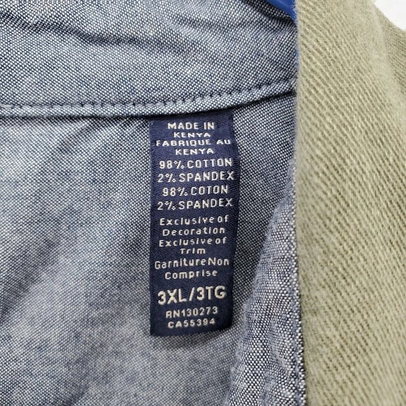 Wrangler Shirt Men's Casual Button Up Long Sleeve Collared Denim Green 3XL - Picture 7 of 12